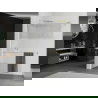 Mexen Kioto+ преграда за душ с плоскост около 70 x 200 см, прозрачна/мразена, златна - 800-070-121-50-35
