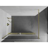Mexen Kioto+ душ панел с рафт Walk-in 70 x 200 см, прозрачен/матов, златен