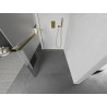 Mexen Kioto+ преграда за душ с рафт Walk-in 120 x 200 см, прозрачно/матово, златно