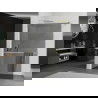 Mexen Kioto+ стъклена преграда за душ с полица Walk-in 70 x 200 см, графит, златна - 800-070-121-50-40