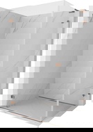 Mexen Lunar-B L лява душ кабина с отваряща се врата 80 x 70 см, прозрачна, розово злато - 832L-080-070-60-00-L