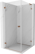 Mexen Lunar-B L лява душ кабина 80 x 80 см, прозрачно, розово злато - 832L-080-080-60-00-L