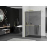 Mexen Kioto+ Душ стена с рафт Walk-in 120 x 200 см, графит, злато - 800-120-121-50-40