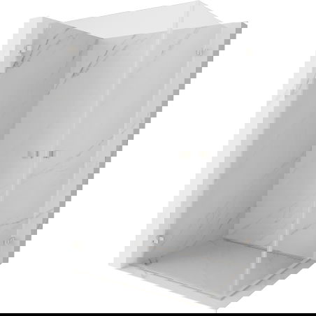 Душ кабина Mexen Lunar-B Duo 90 x 80 cm, прозрачна, матиран никел - 832-090L-080P-97-00
