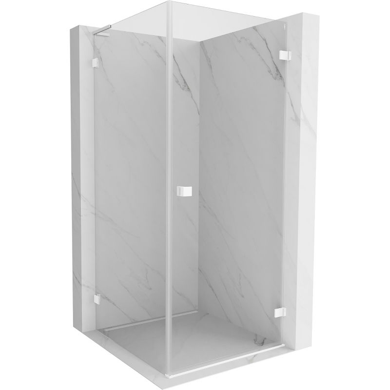 Mexen Lunar-B L душ кабина с отваряща се врата дясно 70 x 70 см, прозрачна, бяла - 832L-070-070-20-00-P
