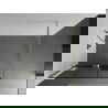 Mexen Kioto+ Стенен душ с рафт Walk-in 100 x 200 cm, черна решетка, златен - 800-100-121-50-77