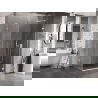 Mexen Lunar-B L дясна душ кабина 95 x 80 см, прозрачна, бяла - 832L-095-080-20-00-P