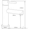 Mexen Elba смесител за мивка, златен - 74100-50