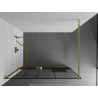Mexen Kioto+ душ кабина с рафт Walk-in 90 x 200 см, черен мотив, златен - 800-090-121-50-78