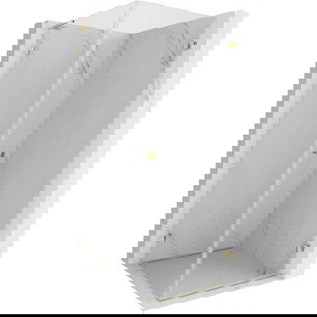 Mexen Lunar-B L дясна душ кабина 80 x 80 см, прозрачна, златна - 832L-080-080-50-00-P