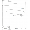 Mexen Elba смесител за мивка, графит - 74100-66