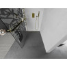 Mexen Kioto+ душ преграда с рафт Walk-in 110 x 200 см, бял мотив, златен - 800-110-121-50-85