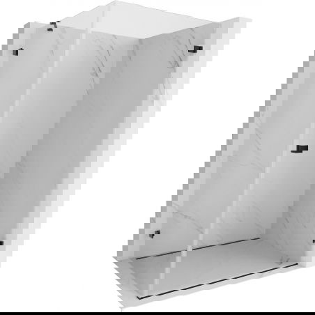 Mexen Lunar-B кабинен душ десен 95 x 80 см, прозрачно, черно - 832-095-080-70-00-P