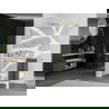 Mexen Kioto+ душова стена с рафт Walk-in 70 x 200 см, бял модел, златен - 800-070-121-50-97