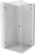 Mexen Lunar-B L лява душ кабина 90 x 90 см, прозрачна, матирана мед - 832L-090-090-65-00-L