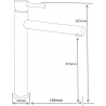 Mexen Elba висок смесител за мивка, бял - 74110-20