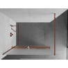 Mexen Kioto+ стена за душ с полка Walk-in 70 x 200 см, матово стъкло, розово злато - 800-070-121-60-30