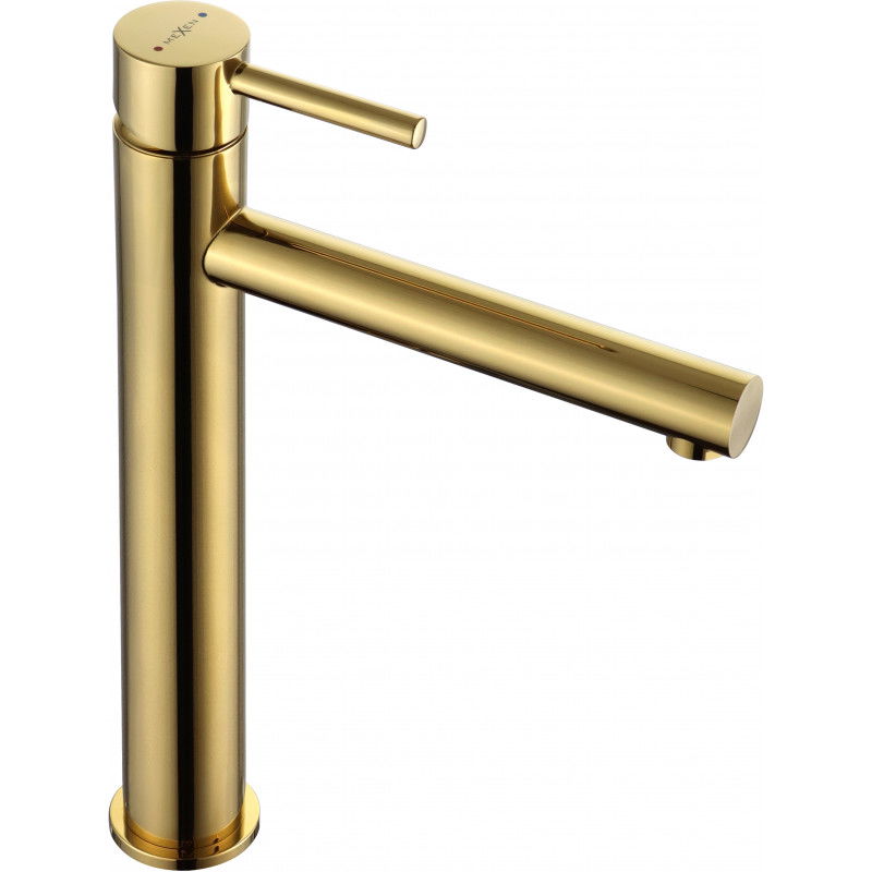 Mexen Elba висока смесителна батерия за мивка, златна - 74110-50