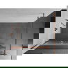Mexen Kioto+ душ преграда с рафт Walk-in 70 x 200 cm, прозрачно/матово, розово злато - 800-070-121-60-35