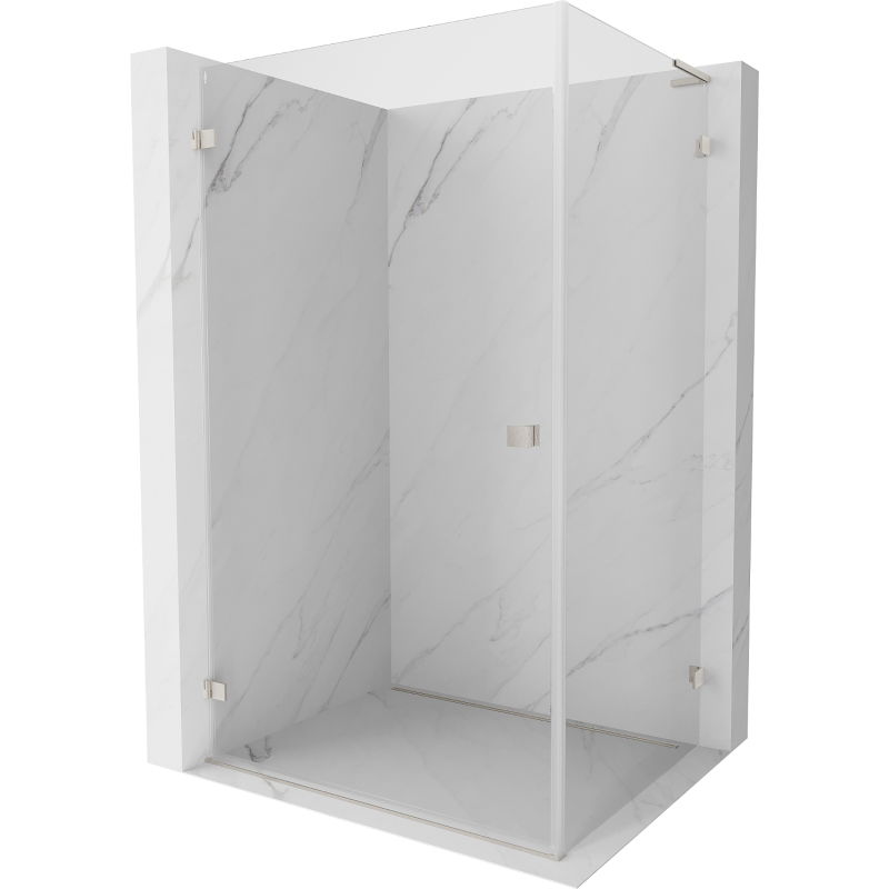 Mexen Lunar-B L лява душ кабина врата 90 x 80 см, прозрачна, матов никел- 832L-090-080-97-00-L