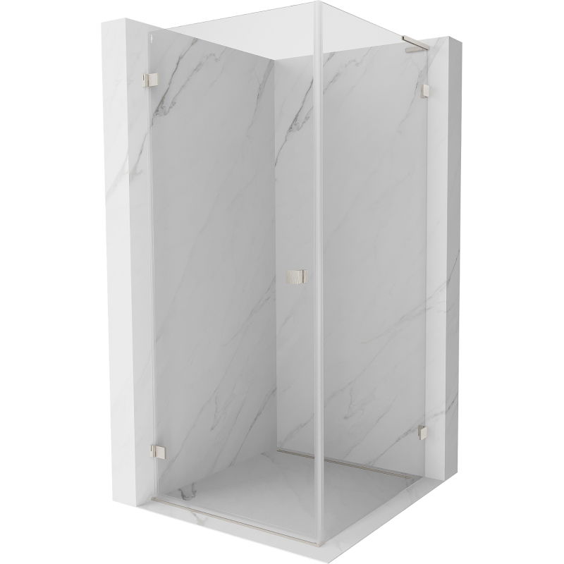 Mexen Lunar-B L лява душ кабина с врата 90 x 90 см, прозрачно, матов никел- 832L-090-090-97-00-L