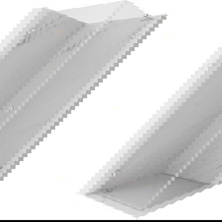 Mexen Lunar-B L окачена душ кабина, лява, 100 x 100 см, прозрачна, полиран никел - 832L-100-100-97-00-L