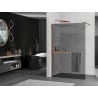 Mexen Kioto+ стенна душа с рафт Walk-in 100 x 200 см, графит, розово злато - 800-100-121-60-40