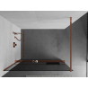 Mexen Kioto+ душ панел с рафт Walk-in 110 x 200 см, графит, розово злато - 800-110-121-60-40
