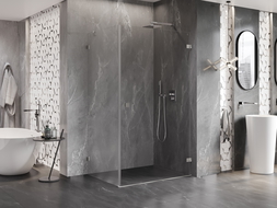 Mexen Lunar-B душ кабина с врата, дясна 95 x 70 см, прозрачна, четкан никел - 832-095-070-97-00-P