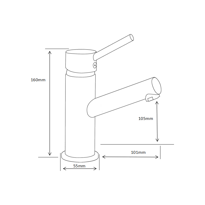 Mexen Eri батерия мивка, хром - 74200-00