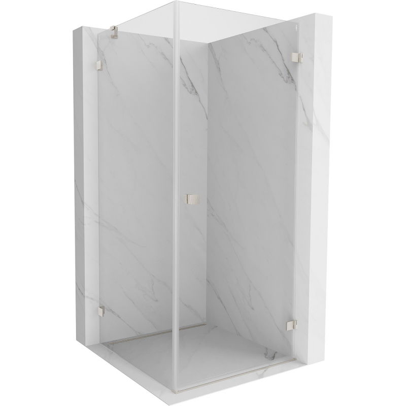 Mexen Lunar-B душ кабина плъзгащa дясна 80 x 80 см, прозрачна, матиран никел - 832-080-080-97-00-P