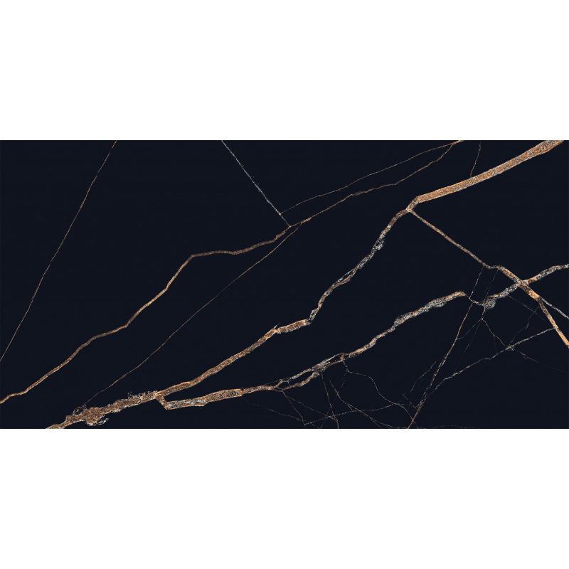 Mexen Fossil Black глазирани ректифицирани плочки G1, подови-стенни 120 x 60 см, висок гланц - TL213-120-060-00