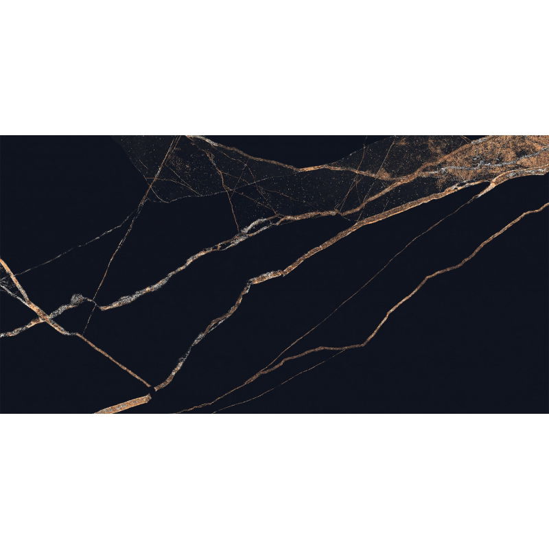 Mexen Fossil Черен грес, глазура рект. G1, плочка за под и стена 120 x 60 см, висок