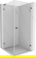Mexen Lunar-B L душ кабина пантираща дясна 80 x 80 см, прозрачна, gun metal - 832L-080-080-95-00-P