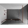 Mexen Kioto+ душ стена с рафт Walk-in 90 x 200 см, черен модел, розово злато