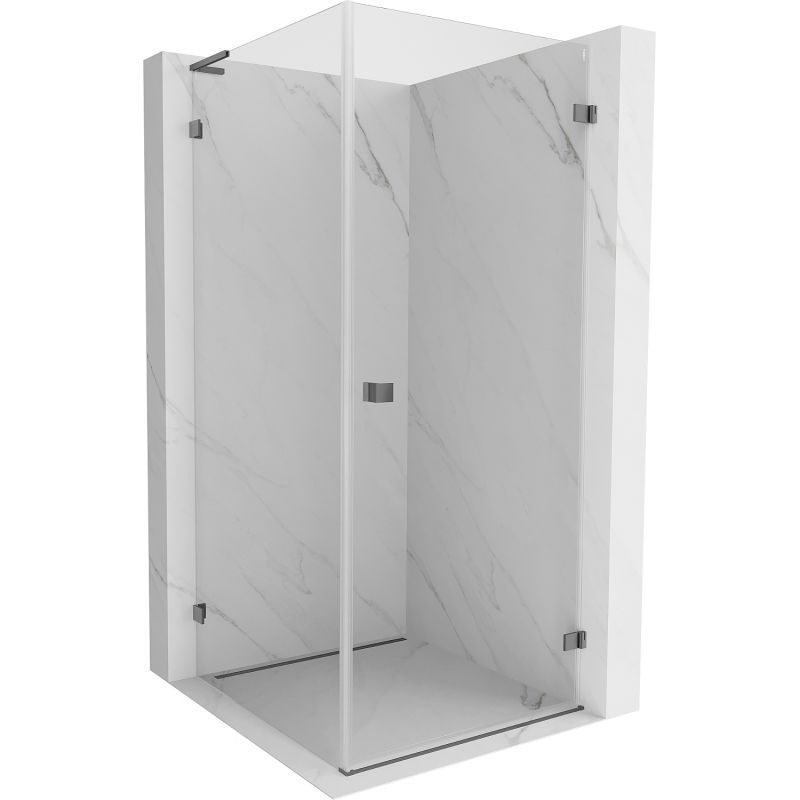 Mexen Lunar-B L душ кабина с врата дясна 100 x 100 см, прозрачно, gun metal - 832L-100-100-95-00-P