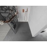Mexen Kioto+ душ стена с рафт Walk-in 110 x 200 см, бял модел, розово злато