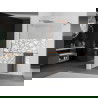 Mexen Kioto+ стена за душ с Walk-in рафт 130 x 200 см, бял модел, розово злато - 800-130-121-60-85