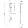 Mexen Alfa DF54 душ комплект, бял/хром - 745714DF54-02
