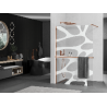 Mexen Kioto+ душ екран с рафт Walk-in 120 x 200 см, бяла вълна, розово злато - 800-120-121-60-97