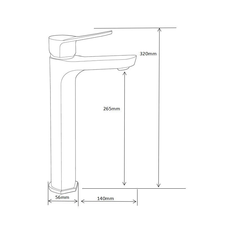Mexen Lerma висока батерия за мивка, златна - 74310-50