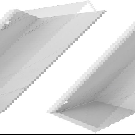 Mexen Lunar, стационарна душ стена Walk-in лява 70 x 200 cm, прозрачна 8 mm, бяла - 830-070-000-20-00-L