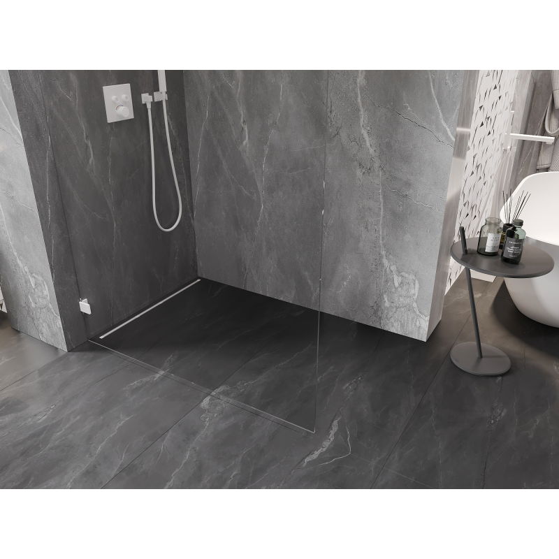 Mexen Lunar душ преграда Walk-in лява 120 x 200 см, прозрачна 8 мм, бяла - 830-120-000-20-00-L