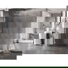Mexen Lunar стена за душ Walk-in лява 140 x 200 cm, прозрачна 8 mm, бяла - 830-140-000-20-00-L