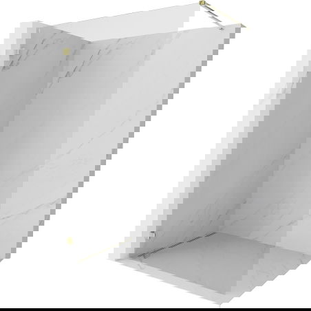 Mexen Lunar душ кабина Walk-in лява 160 x 200 cm, прозрачна 8 mm, златна - 830-160-000-50-00-L