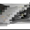 Mexen Kioto свободно стояща душа стена 160 x 200 см, прозрачно 8 мм, златна - 800-160-002-50-00