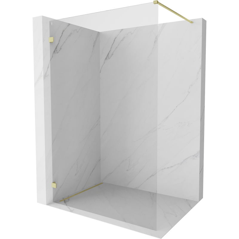 Стена за душ Mexen Lunar Walk-in лява 50 x 200 см, прозрачна 8 мм, златна матова - 830-050-000-55-00-L