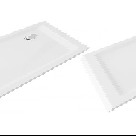 Mexen Flat квадратен душов поддон слим 70 x 70 см, бял, хромиран сифон - 40107070