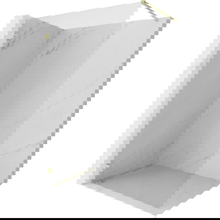 Mexen Lunar душ кабина Walk-in лява 150 x 200 см, прозрачна 8 мм, златна четкована - 830-150-000-55-00-L