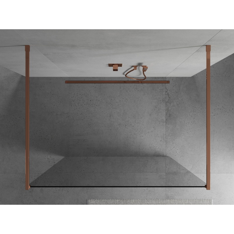 Mexen Kioto самостоятелна душ кабина 140 x 200 см, прозрачно 8 мм, розово злато